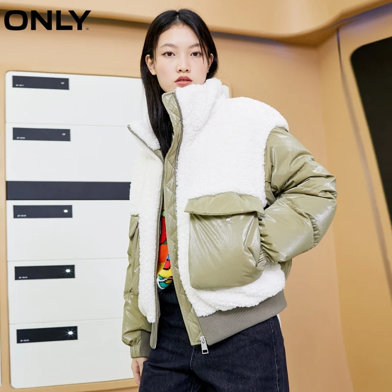 

Женский пуховик на молнии, с большими карманами