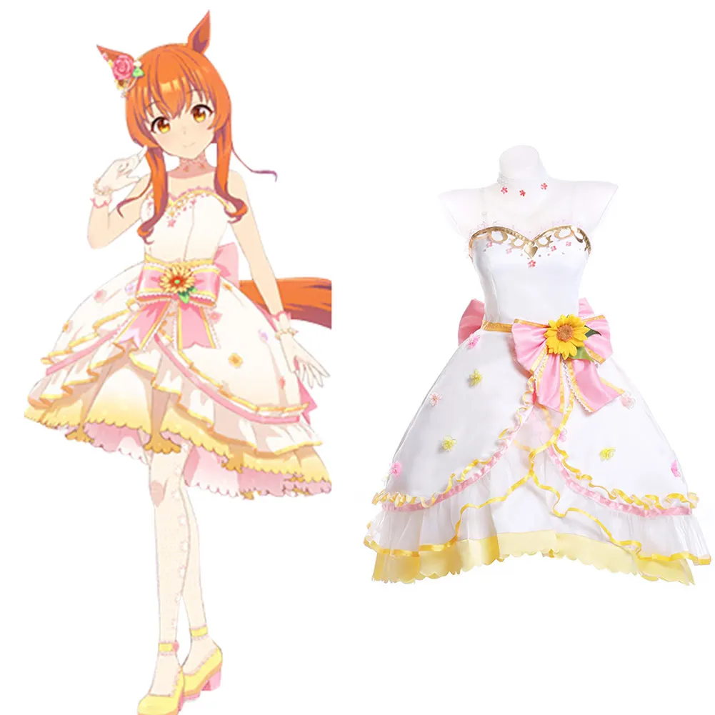

Mayano Top Gun Umamusume: Pretty Derby Cosplay Costume Wedding Dress Lolita Dress Outfits Halloween Carnival Suit