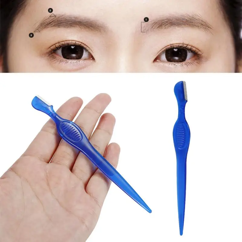 1 шт. триммер для бровей с прямой ручкой лезвие из нержавеющей стали нескользящая