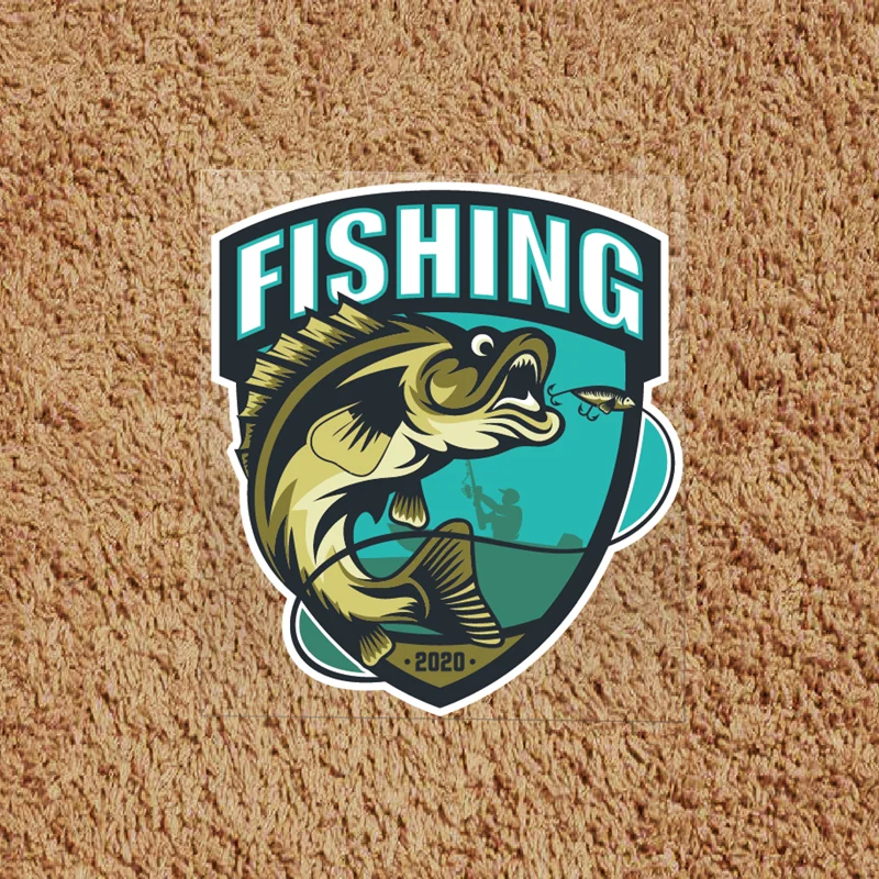 

Модная индивидуальная рыболовная наклейка, водонепроницаемая Светоотражающая Автомобильная наклейка 13 см x 11,5 см