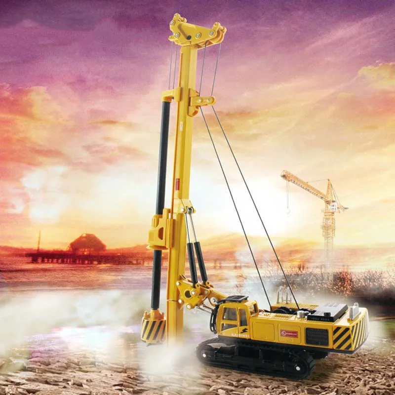 Новый металлический сплав инженерный грузовик 1/64 Масштаб литья под давлением