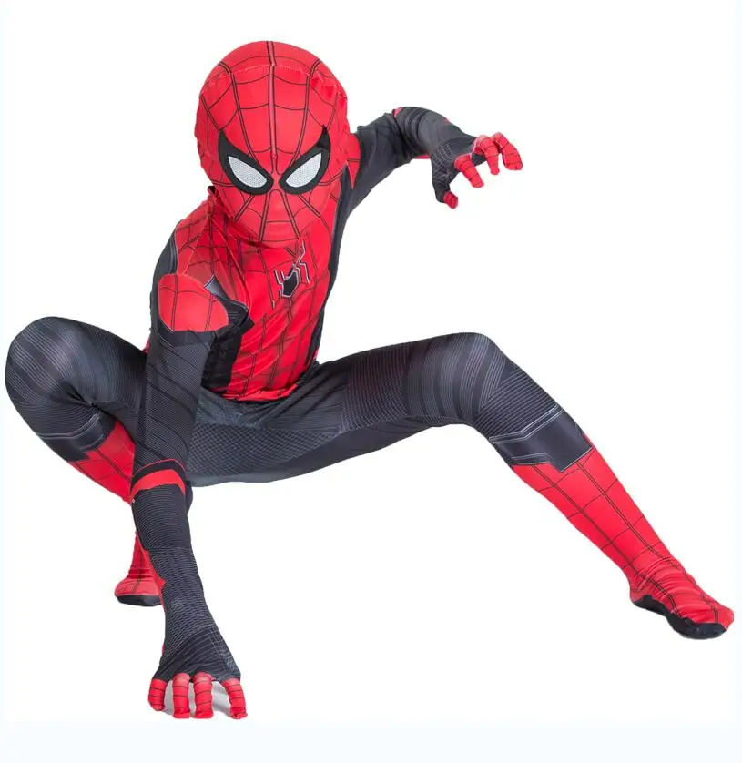 2019 с человеком-пауком далеко от дома Питер Паркер Косплэй костюм зентай