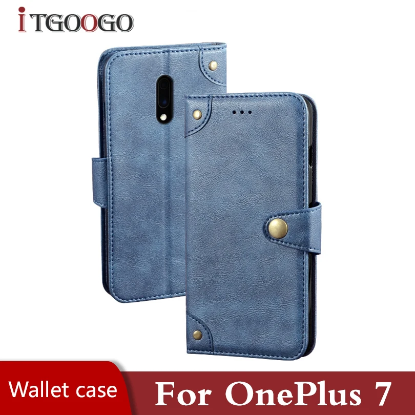 Чехол Кошелек для OnePlus 7 кожаный чехол книжка противоударный Магнитный бампер