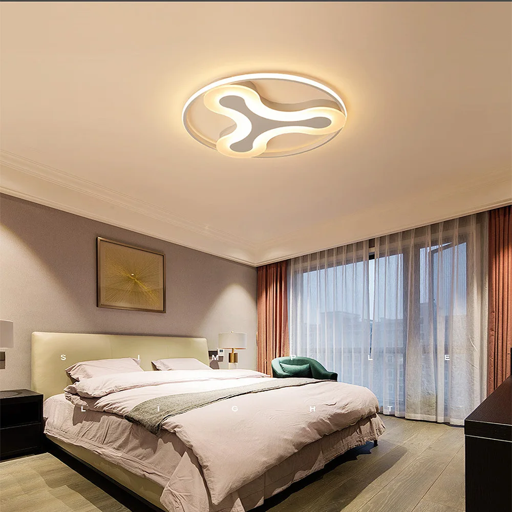 Светодиодный потолочный светильник Круглый для спальни гостиной акриловый