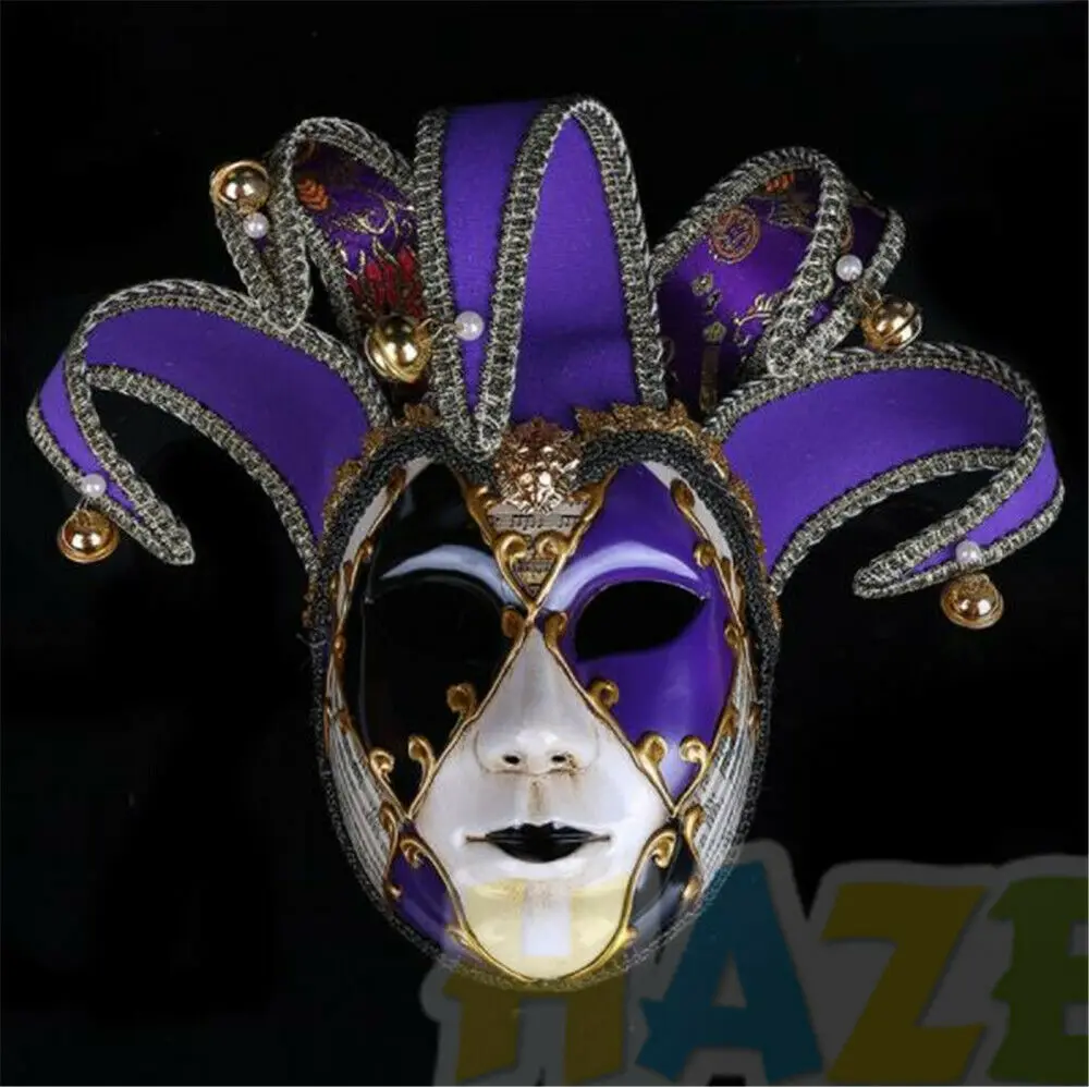 Венецианская маска на Хэллоуин маскарадный костюм Джокер мужская все лицо