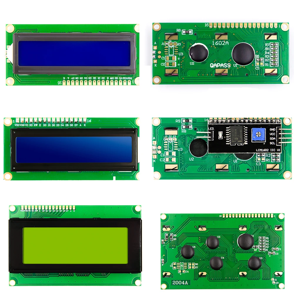 LCD1602 синяя желтая зеленая серая подсветка IIC/I2C RGB экран клавиатуры LCD2002 LCD2004 для