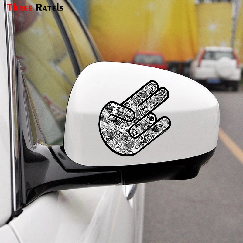 Наклейка Three Ratels FTC-1109 The рука-шокер B &amp W Bomb дрейф JDM Style Motif Vinyl на машину мотоцикл