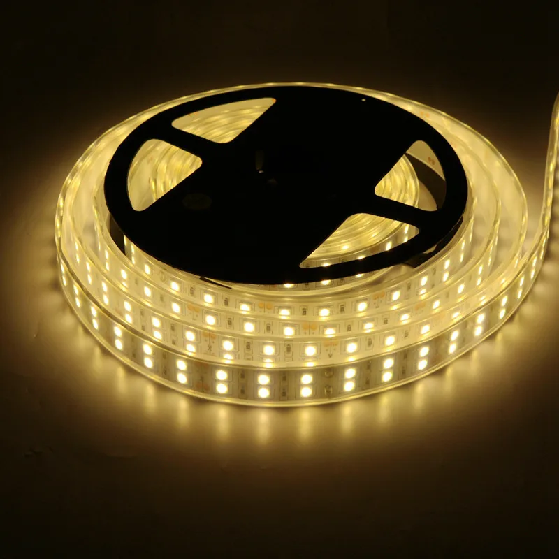 Светодиодная полоса лампа DC12V 5 м/рулон SMD 5050 120led двухрядный 600Led водонепроницаемый