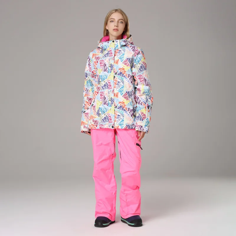

Winter Ski Suit Women Sport Outdoor Female Jackets Pants Snow Set Warm Waterproof Woman Snowboard Outfit Mountain-skiing Clothes