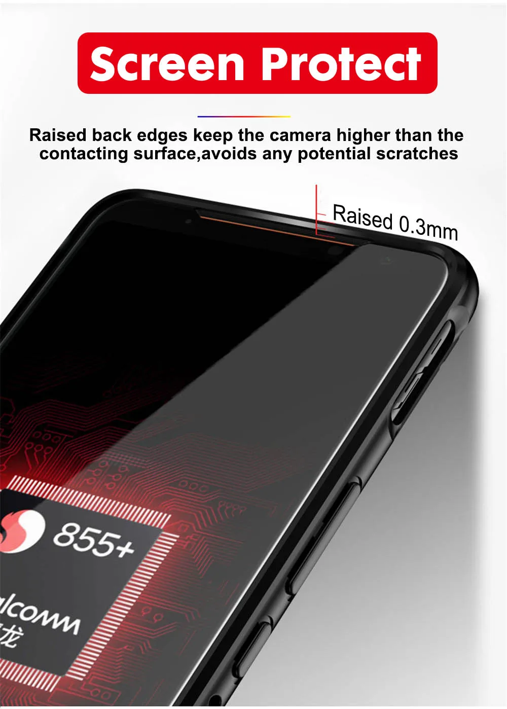2 в 1 закаленное стекло для Asus ROG Phone II ZS660KL чехол ультра тонкий противоударный чехол для телефона Asus ROG Phone 2 Phone2 чехол