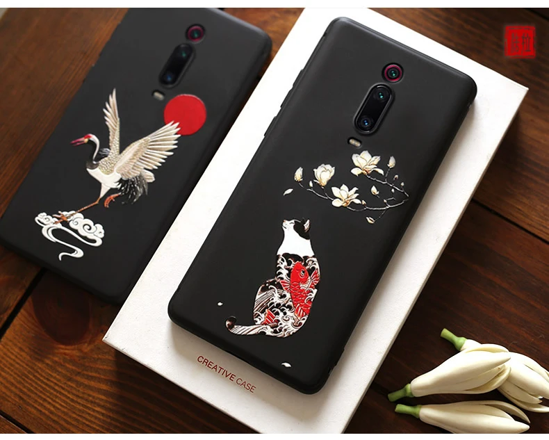 Чехол для Xiaomi Redmi K30 Ultra K20 Pro Mi 9T POCO X2 F2 рельефный матовый мягкий чехол с тиснением