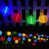 battery operated outdoor led lantern string lights globe ball 1020 led holiday garland fairy lights for christmas garden decor