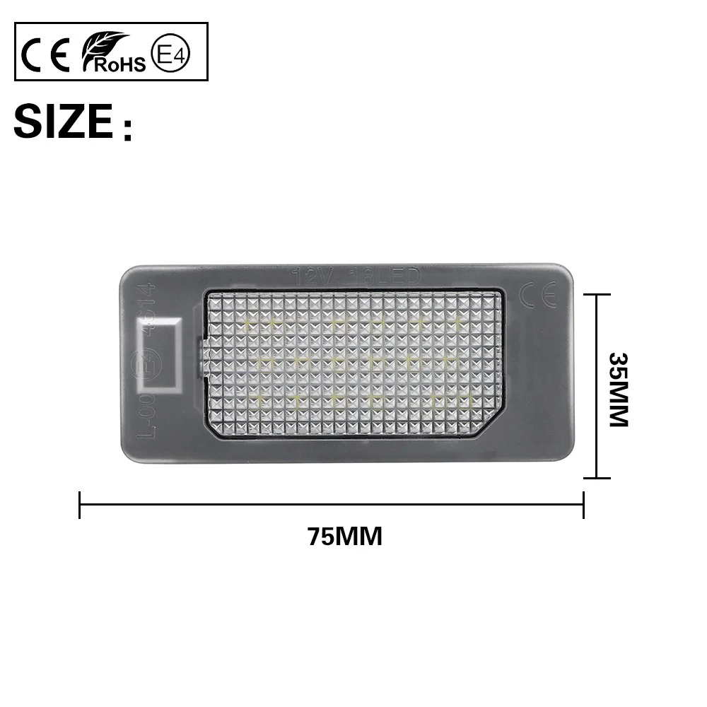 2X светодиодный Подсветка регистрационного номера номерной знак лампа для Audi A4 A5