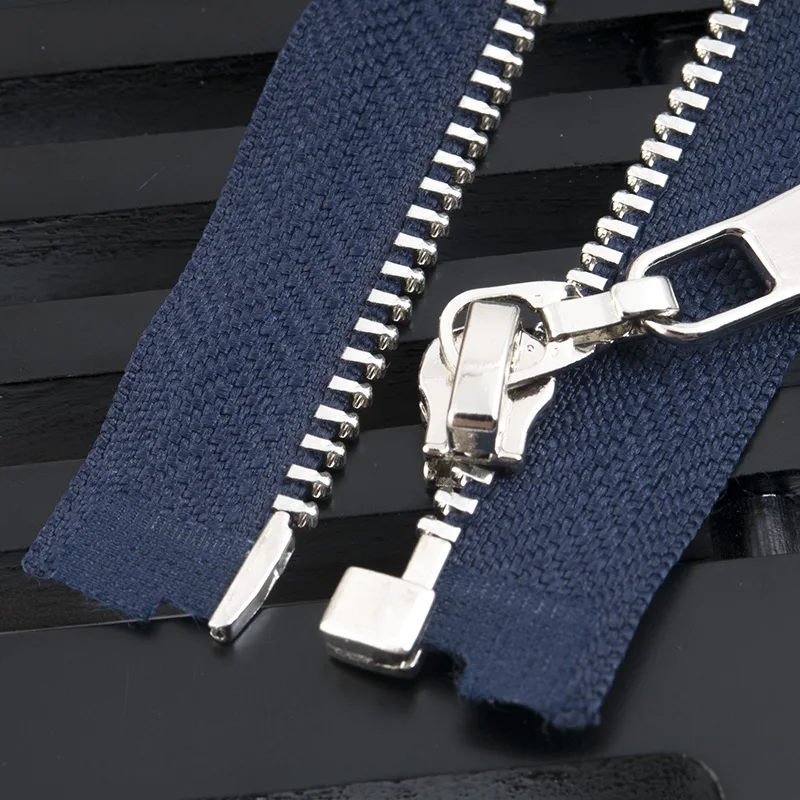 1Pc 3# 40cm 70cm Silver Open-end Metal Zipper for Sewing Jeans Jacket Cremalleras Down DIY Garment Accessories | Дом и сад