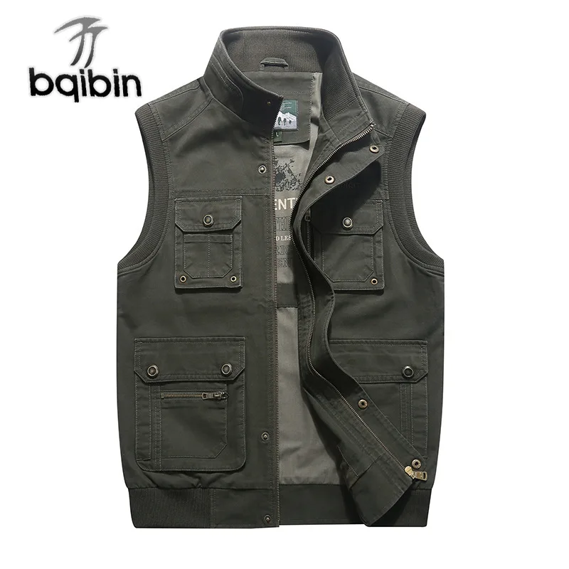 

Outdoor Waistcoat Men Multi-pocket Sleeveless Jacket Men Military Photographer Vest Male Double-sided Vest Homme Plus Size M-8XL