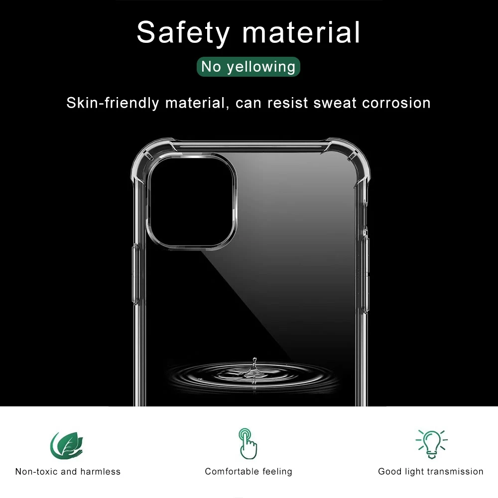Прозрачный чехол для задней панели телефона IPhone 11 Pro Max Xr Xs X 8 7 Plus 6 6s 360
