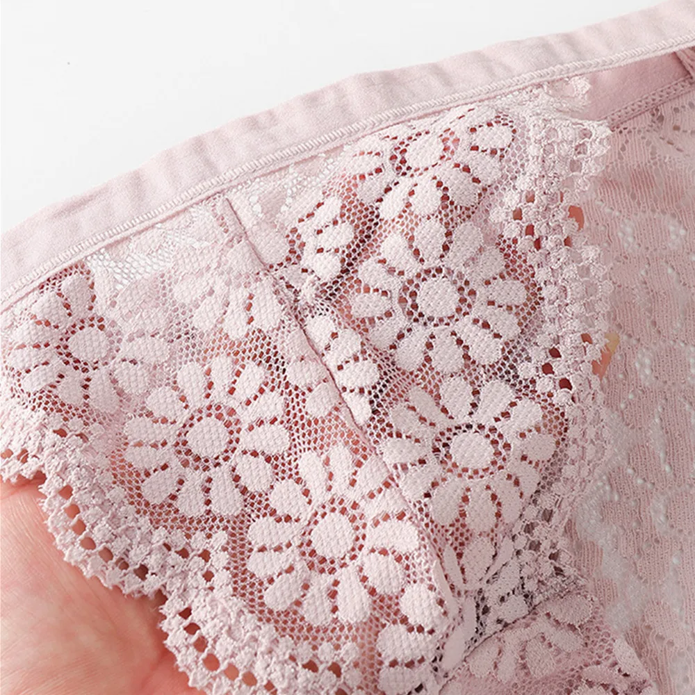 

Sexy Floral Lace Briefs Underwear Woman Lingerie Low Waist Quality Soft Female Panties New Hot Sale Fashion Briefs Underpants