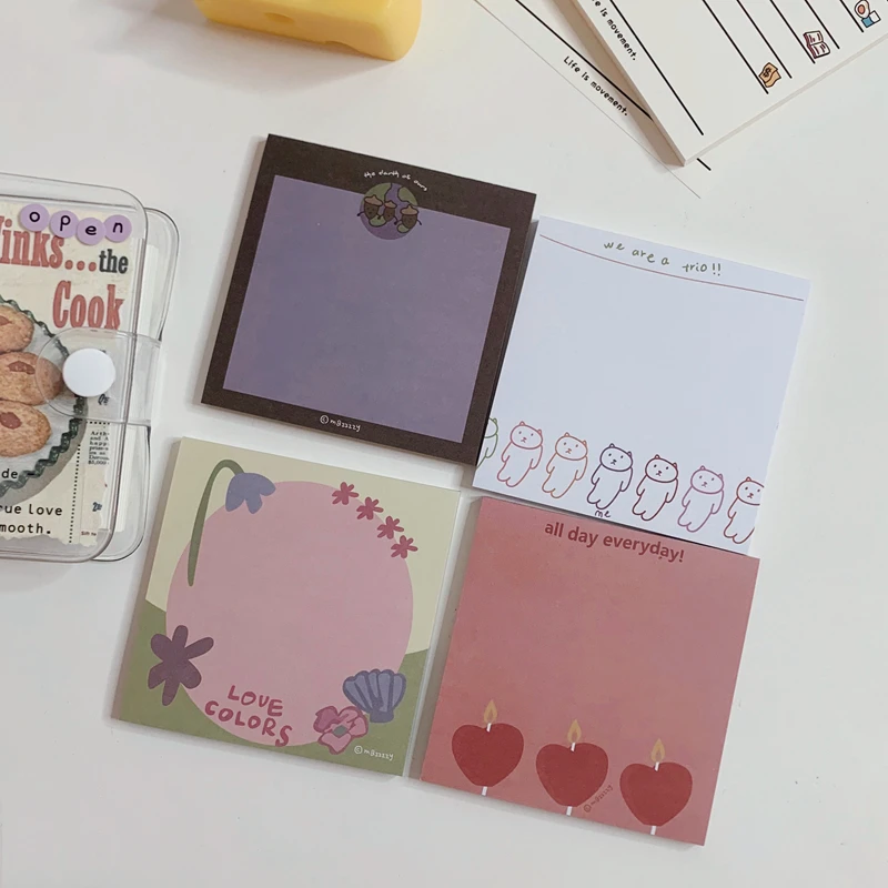 50 Sheets Cute Weekly Daily Schedule Mini Memo Pad N Times Sticky Notes Bookmark DIY Memo Pad Office Supplies School Stationery