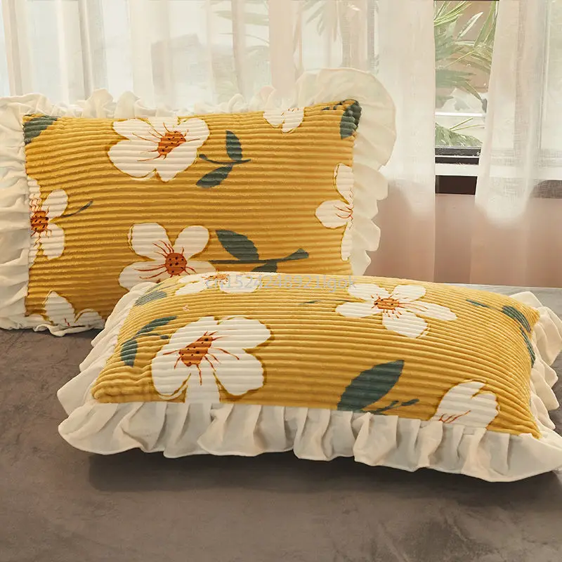 

Coral Velvet Pillowcase Plus Velvet Thickening Single Magic Velvet Milk Velvet Pillowcase Double-sided Plush Pillowcase