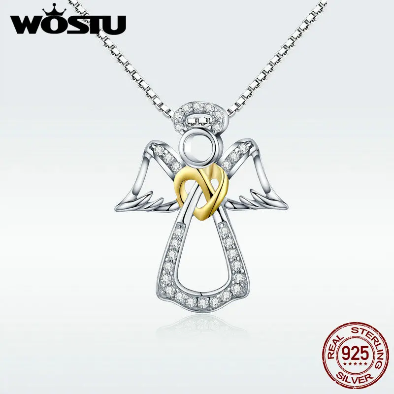 Ожерелье женское из серебра 2020 пробы с ангелом-хранителем | Украшения и