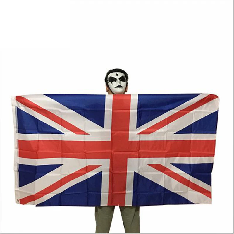 

90x150CM Wave United Kingdom 3x5 Ft Super-Poly Indoor/Outdoor United KingdomFLAG Country Banner Christmas's gifts