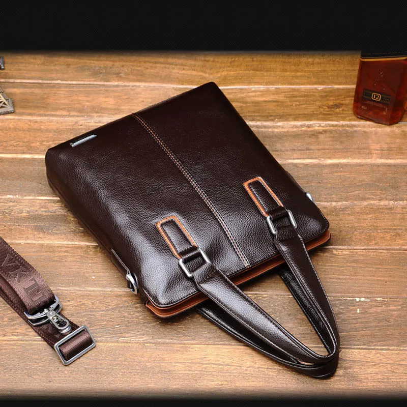 Мужская сумка повседневный портфель мужская деловая на плечо кожаная