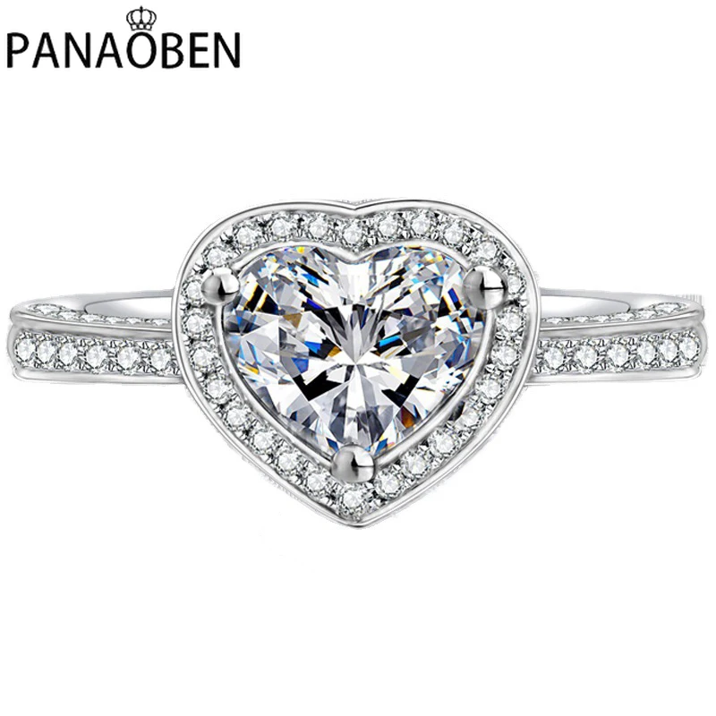 

Женское кольцо из серебра 925 пробы, с бриллиантами 2 карата