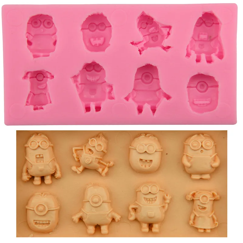 Симпатичные Мультяшные фигурки силиконовая форма для помадки и торта