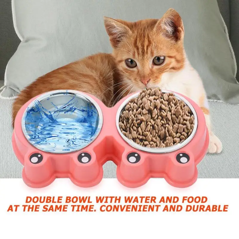 Нержавеющая сталь двойной домашних животных миска для собак и кошек