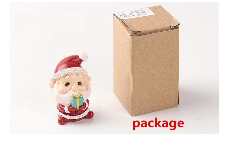 

European style creative resin crafts Mini Christmas family small animal ornaments home decoration Christmas gifts