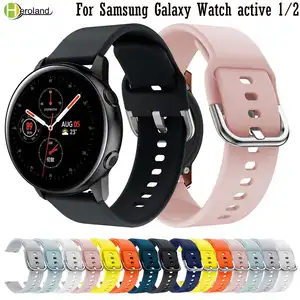 Ремешок силиконовый для Samsung Galaxy Watch Active 1  2 40 мм 44  3 41 мм, браслет для наручных часов Amazfit GTS 2 20 мм