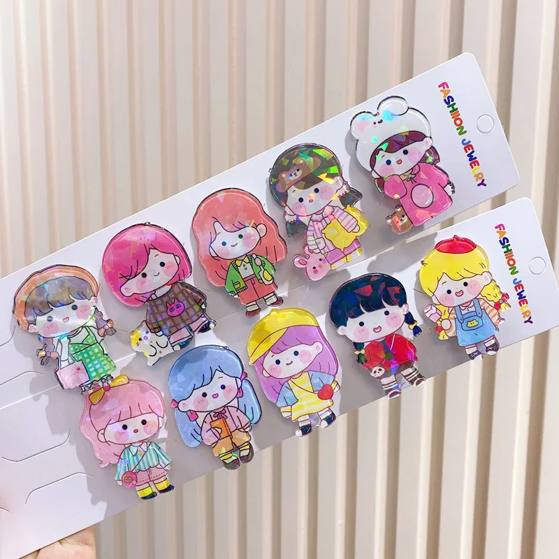 

2021 красочная новая милая мультяшная девочка, заколка для волос с боковым зажимом, заколка для волос принцессы, подарки