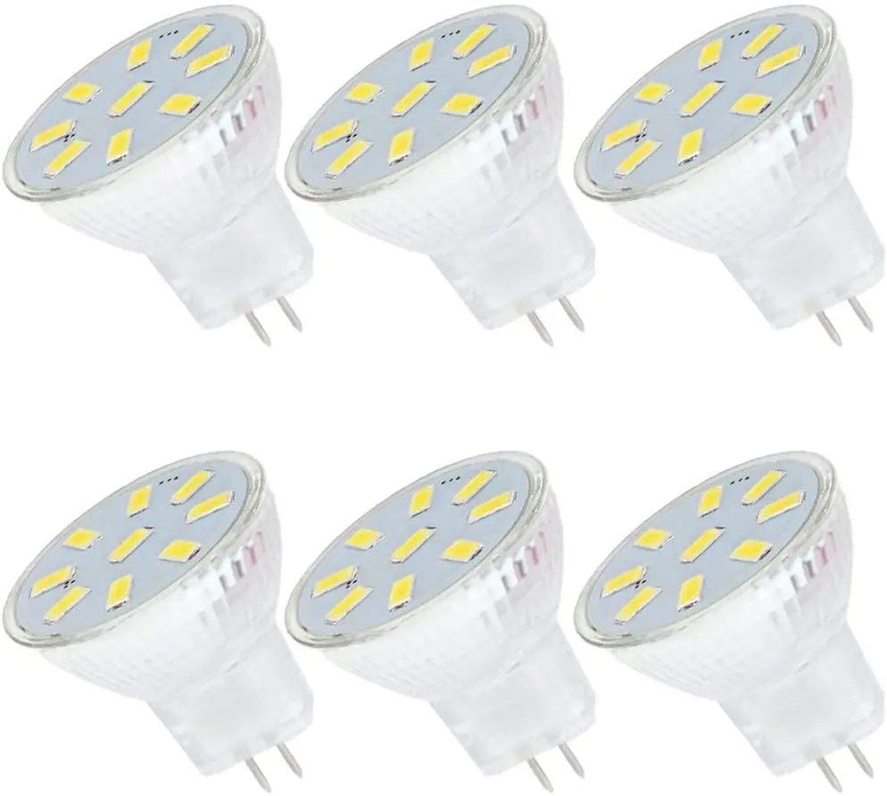 Gu4 Bi-pin Base Ac / Dc 10-24v Daylight White Spotlight Home