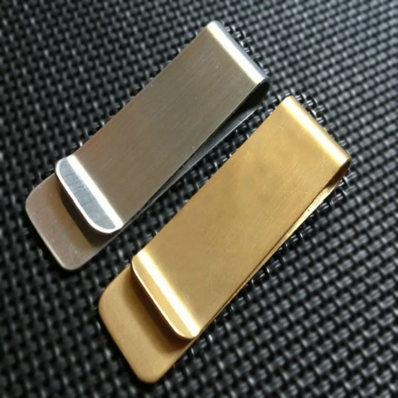 Тонкий двусторонний Мужской и Женский кошелек из нержавеющей стали с зажимом для