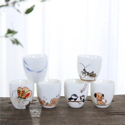 Керамическая чайная чашка ручной росписи маленький бокал для - Цена: 1 000,99 руб.