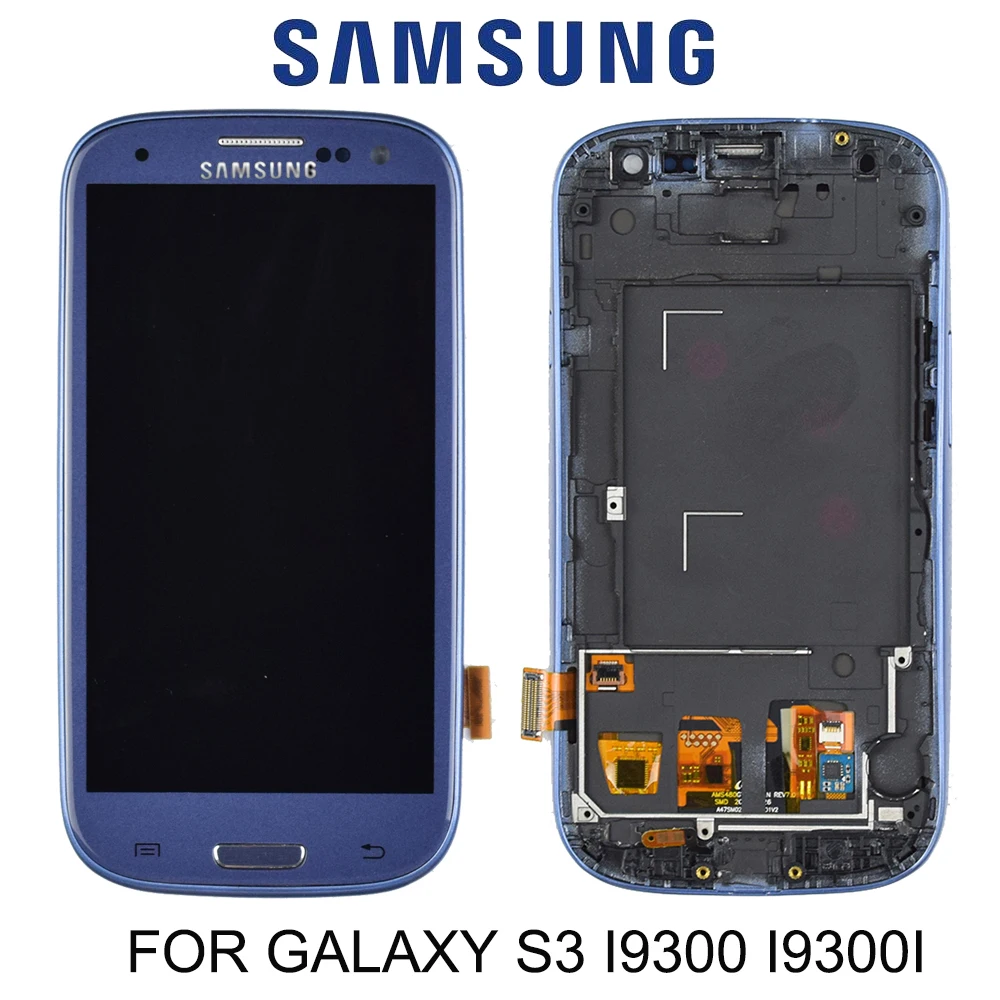 Для SAMSUNG Galaxy S3 дисплей i9300 i9300i сенсорный экран дигитайзер Замена для SAMSUNG Galaxy S3 ЖК-экран Рамка