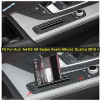 central control storage box trims bank card holder cover kit fit for audi a4 b9 a5 sedan avant allroad quattro 2016 2020