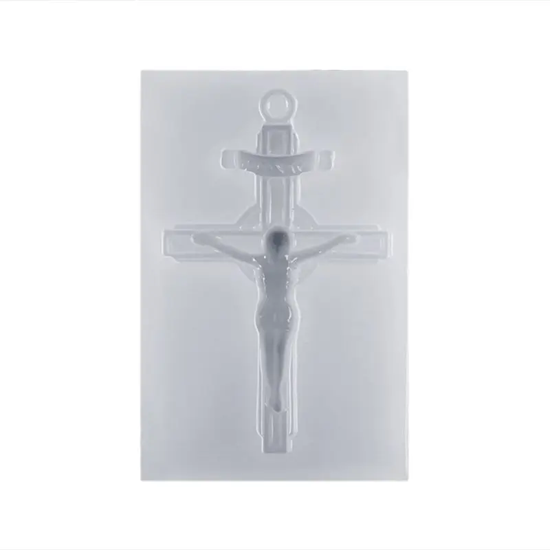 

Silicone Silicone Mold Exquisite Vintage Cross Jesus Mirror DIY Jewelry Making Tools Epoxy Resin Molds Crystal Handmade Cake