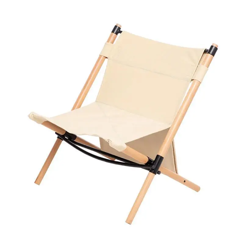 

Outdoor Folding Chair Portable Travel Camping Kermit Chair Solid Wood Lunch Break Chair Beach Lounge Chair