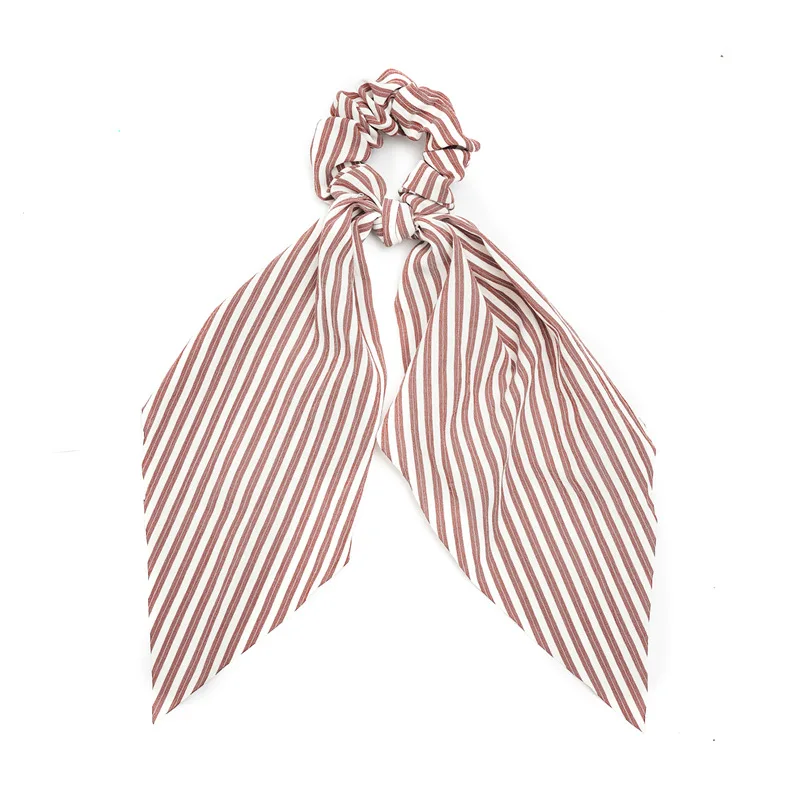 

Women Stripe Scrunchies Hair Scarf Colorful Elastic Hair Bands Headwear Hair Rope New Ponytail Holder Girls Hair Accessories