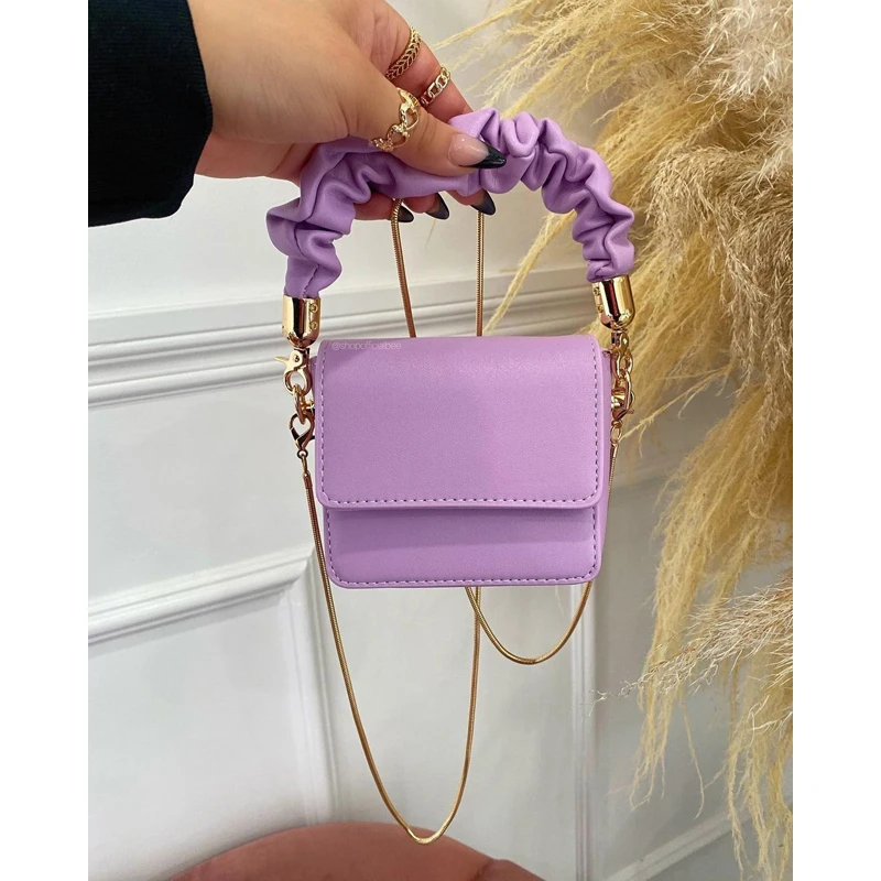 

2021 New Summer Solid Color Female Bag Messenger Chain Bag Fashion Small Square Bag Outdoor Woman Bag