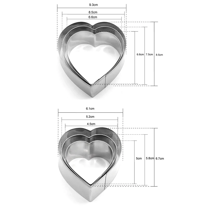 6 шт./партия сделай сам формы для выпечки инструменты серебристо