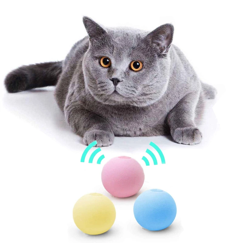 

Smart Cat Toys Interactive Ball Catnip Cat Training Toy Pet Playing Ball Pet Squeaky Supplies Products Toy for Cats Kitten Kitty