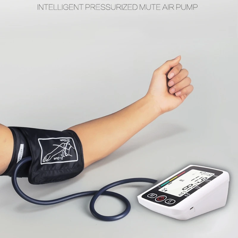 

Arm Electronic Digital Sphygmomanometer Intelligent Blood Pressure Monitor Heart Rate Detection Voice Broadcast Auto Measurement