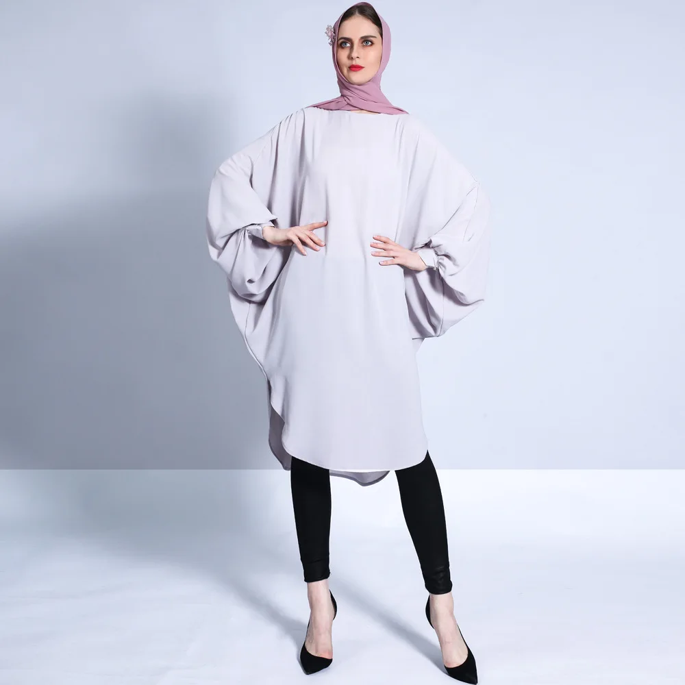 

Ramadan Eid Mubarak Batwing Abaya Dubai Turkey Islam Muslim Fashion Tops Dress Abayas Dresses For Women Robe Longue Djellaba