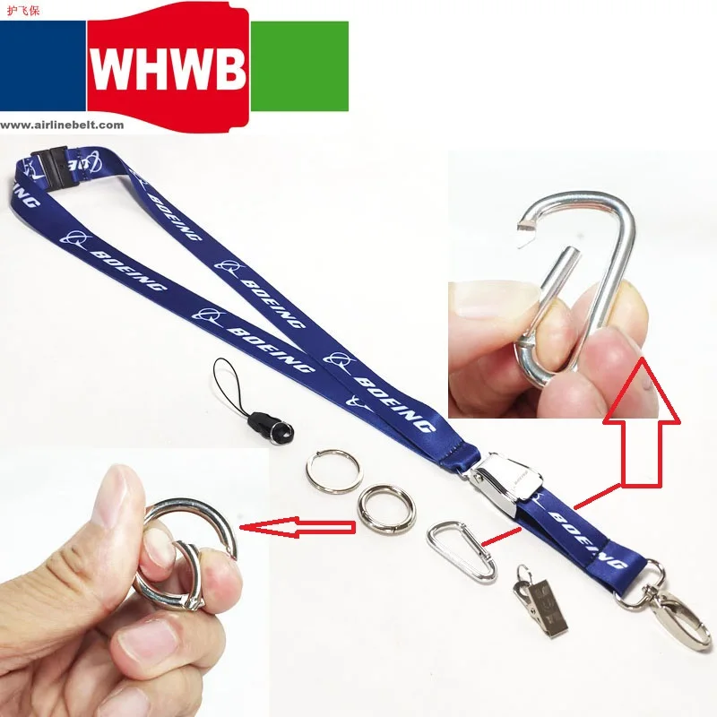 B6-Multi accessories Весенние ворота брелок Boeing Airbus самолет пряжка самолета ремешок Пилот Команда ID держатель для карт застежка клип слинг - Название цвета: B6-Multi accessories