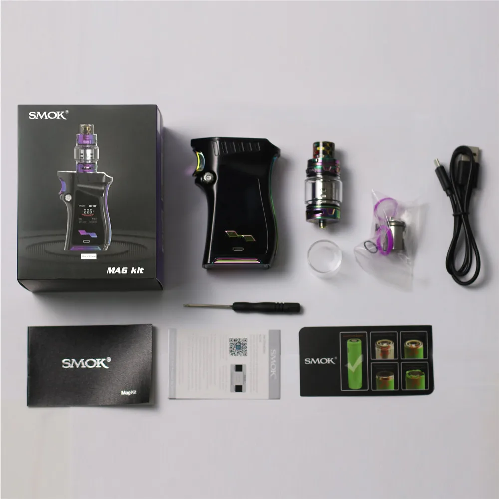 Vape Smok MAG Комплект Elektronik Sigara225W коробка мод испаритель FV12 Prince POD бак катушки сигареты электронная сигарета атомайзер S168