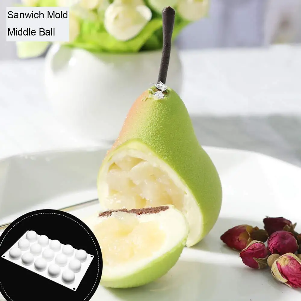 15 полости силиконовые формы для мусса полусферические стандартные шоколада