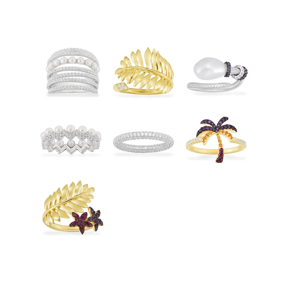 Новинка лета 2020 Изысканное жемчужное кольцо с разноцветным жемчужным рисунком