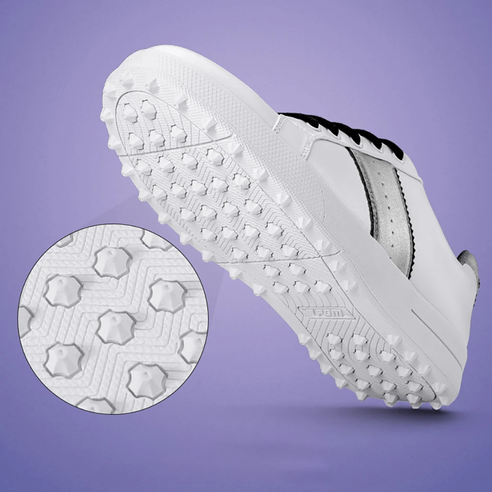 PGM Golf Shoes Ladies Waterproof Rubber Non-Slip Nails Wear-Resistant Breathable Out Cotton Lining Golf Training Sneakers XZ187